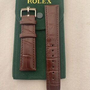 Rolex Dark Brown Crocodile 20mm Vintage Leather Strap